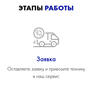 Пример блока этапов работ